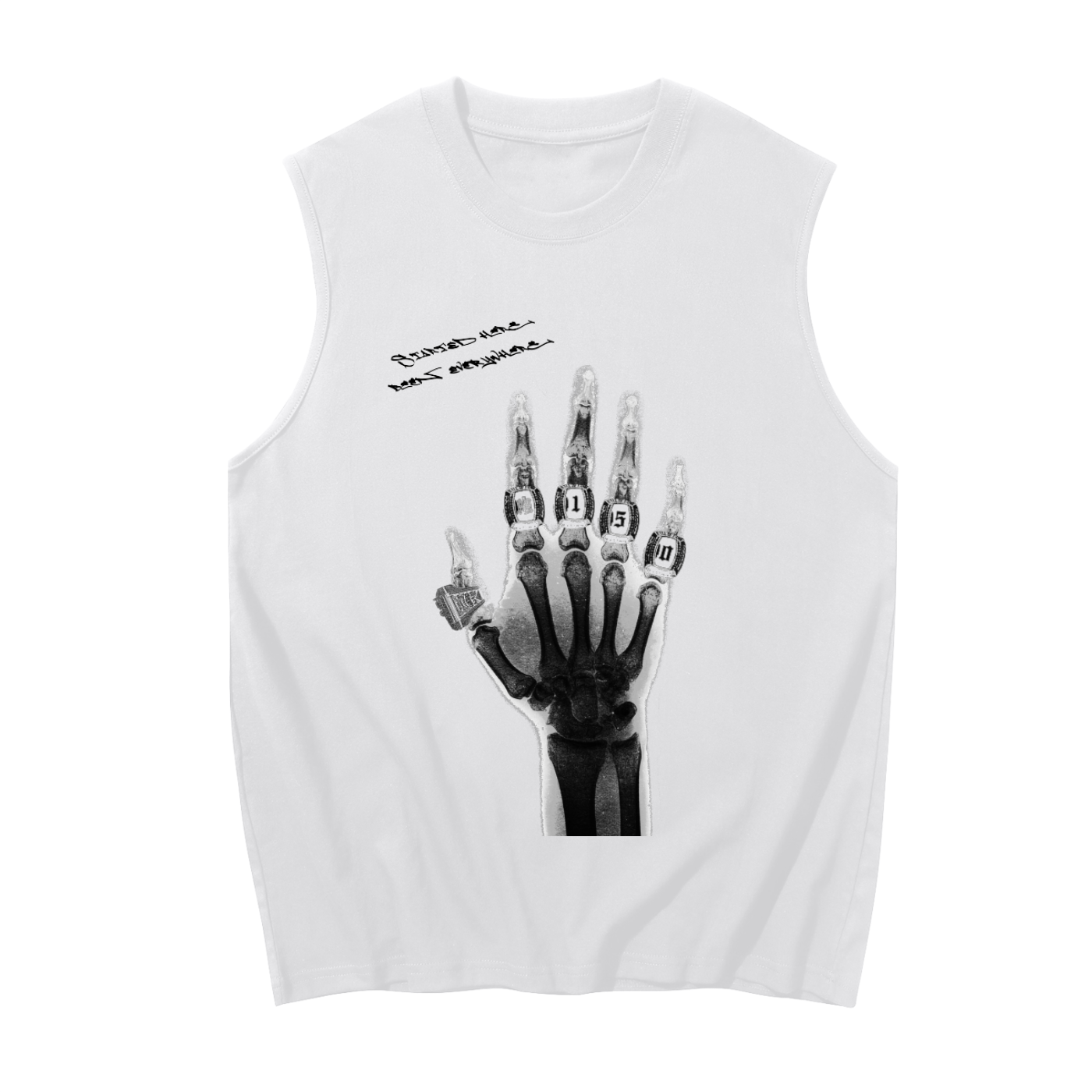 AAMU CHAMPIONSHIP WHITE TEE SLEEVELESS